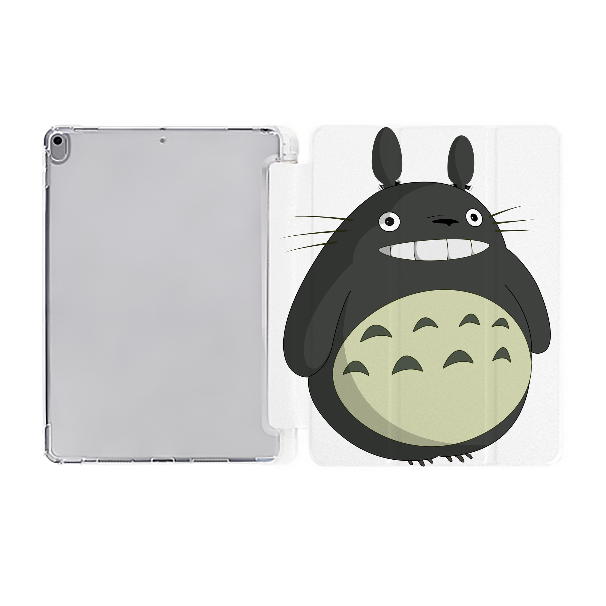 （画像用） となりのトトロ 草壁メイ 草壁サツキ My Neighbor Totoro Satsuki Kusakabe Mei Kusakabe IPad ケース ペン収納付き 三つ折りスタンド PUレザー×シリコン 対応機種9.5/10.5/10.9インチ